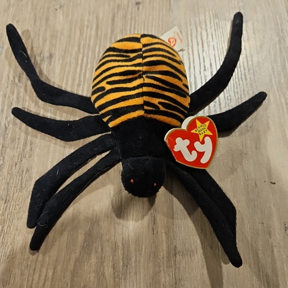 RARE RETIRED 1996 TY BEANIE BABY SPINNER WITH PVC PELLETS